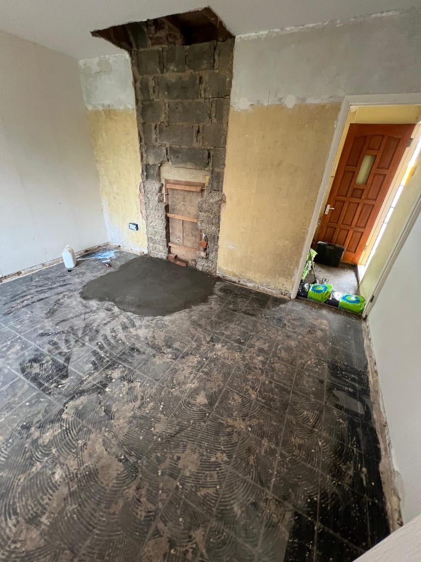 House renovation and strip-out in progress